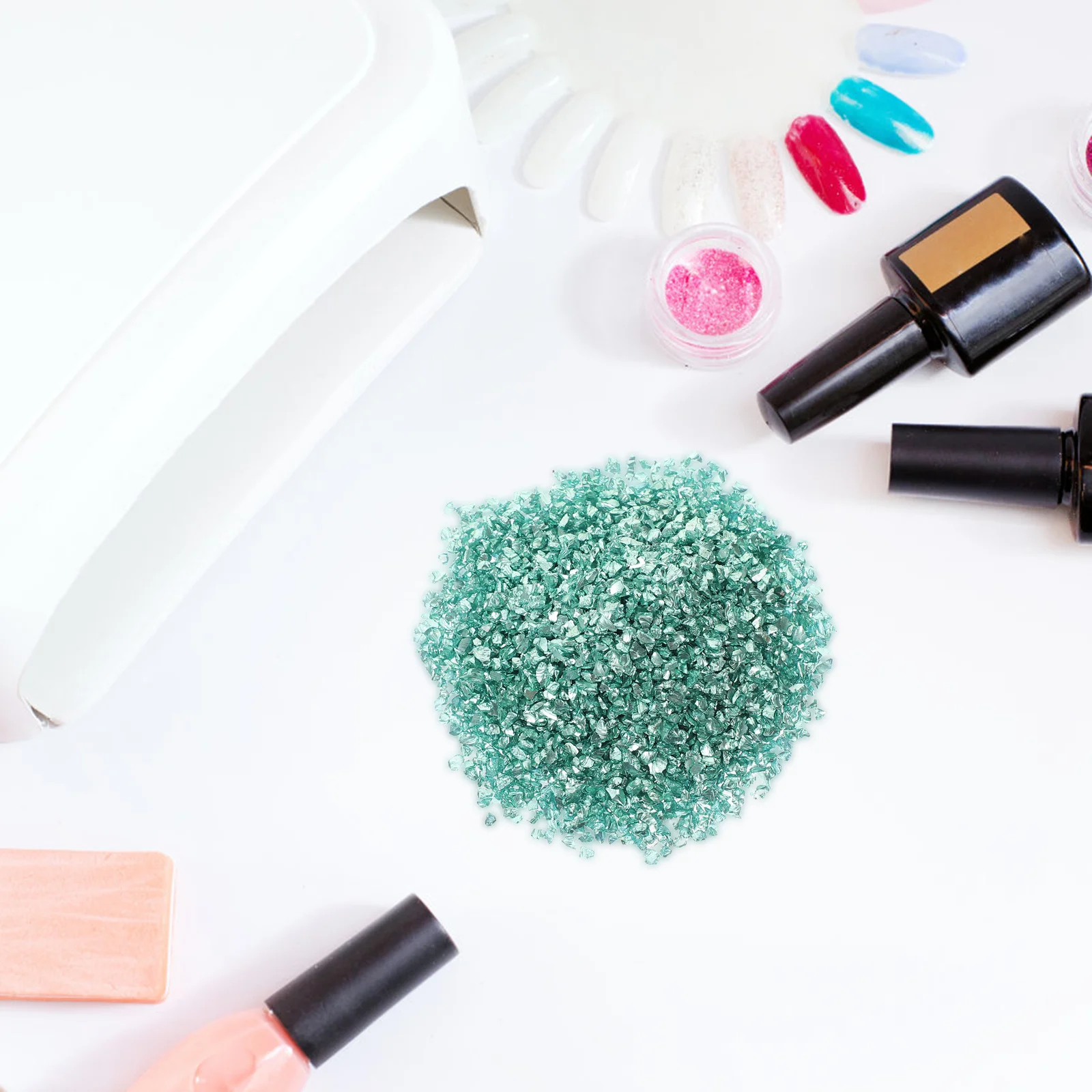 

Crushed Decor for Nail Art Glass Chips Irregular Nail Charms Vibrant Colors Stable Delicate Irregular Glass Chips