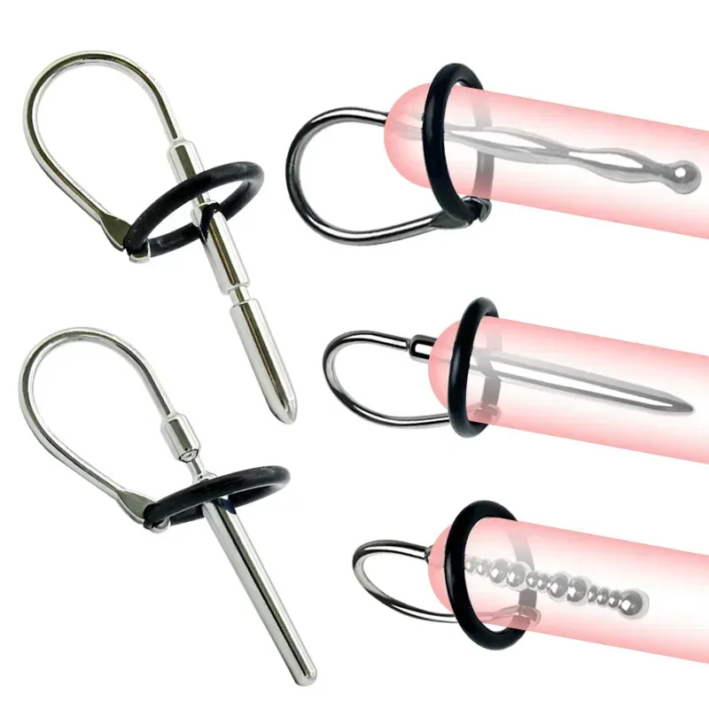 Varilla uretral de Metal Masturbatore Uomo Gay Sounding tapón uretral de acero inoxidable pene e-stim regalo del Día de San Valentín sexo DoollMen