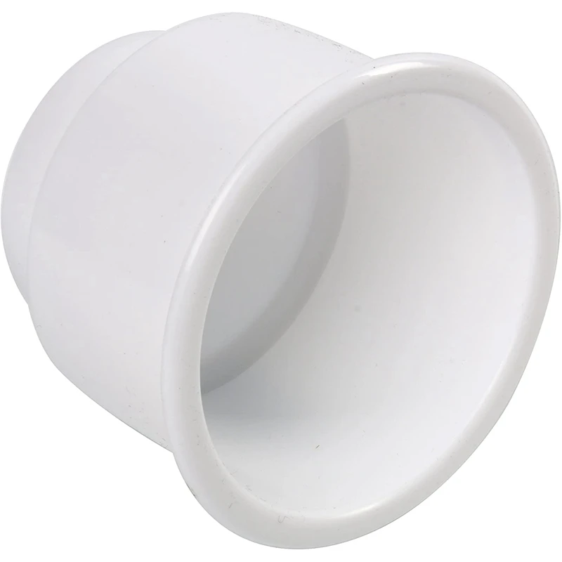 Recesso Drop-in copo de plástico, suporte para bebida com dreno, barco, carro, fuzileiro naval, rv, branco, 3pcs