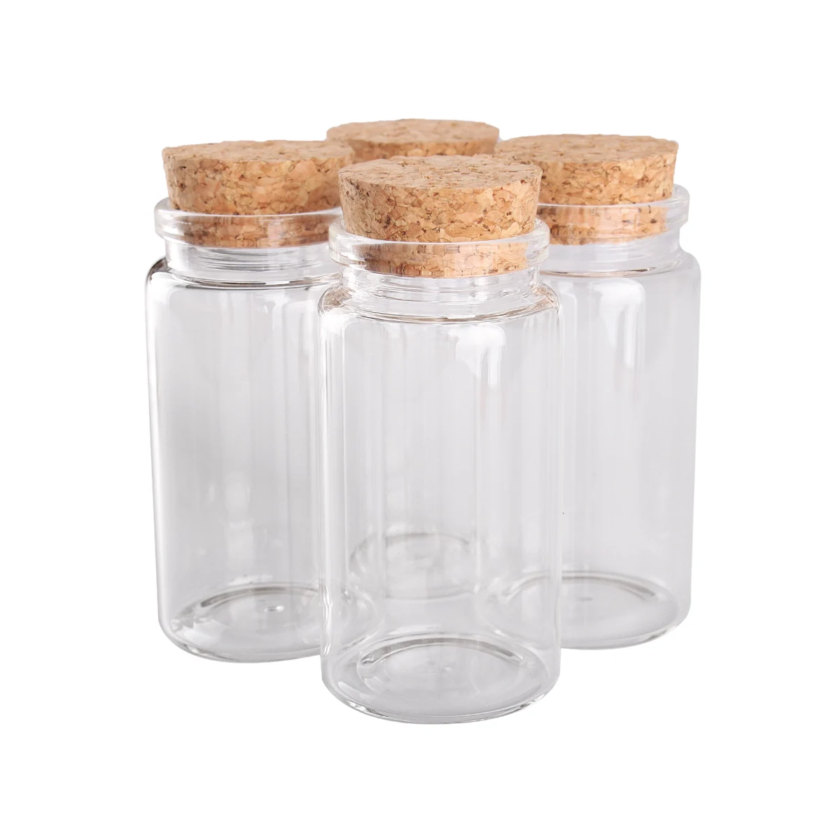 3pcs 50ml 37*70mm Storage Bottles Glass Bottles with Cork Lids Spice Jars Wishing bottles Glass vessels Glass Jars Candy bottles