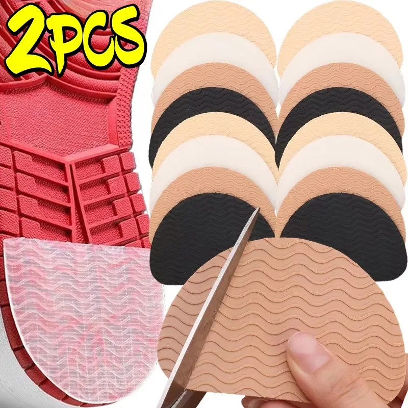 Non-Slip Wear-Resistant Shoes Mat Stickers Self-Adhesive Sole Protector High Heels Forefoot Sticker Silicone Rubber Soles Pads