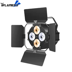 Yiflamefly 120W Par Light LED 2 in 1 With Blackout Panel DMX Spotlight With Sound Activated For Party Club Bar Wedding Halloween