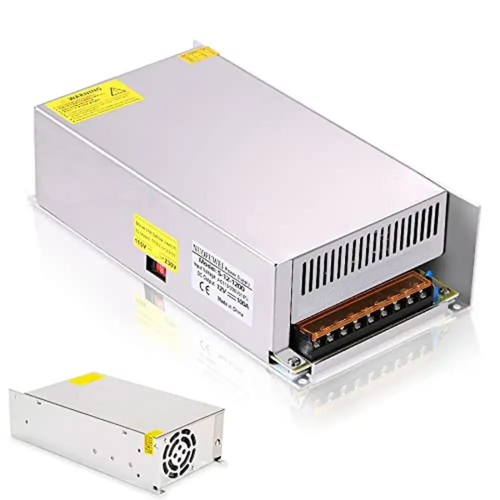 12V 100A 1200W Switching Power Supply Industrial Transformer Converter PSU AC-DC 110V/220V Motor Pump LED SMPS