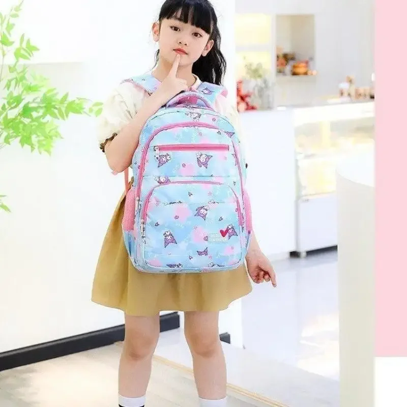 Kuromi Child Backpack Student New Cartoon Cute Anime Printing School Bag Large Capacity Breathable Kawaii Cartoon