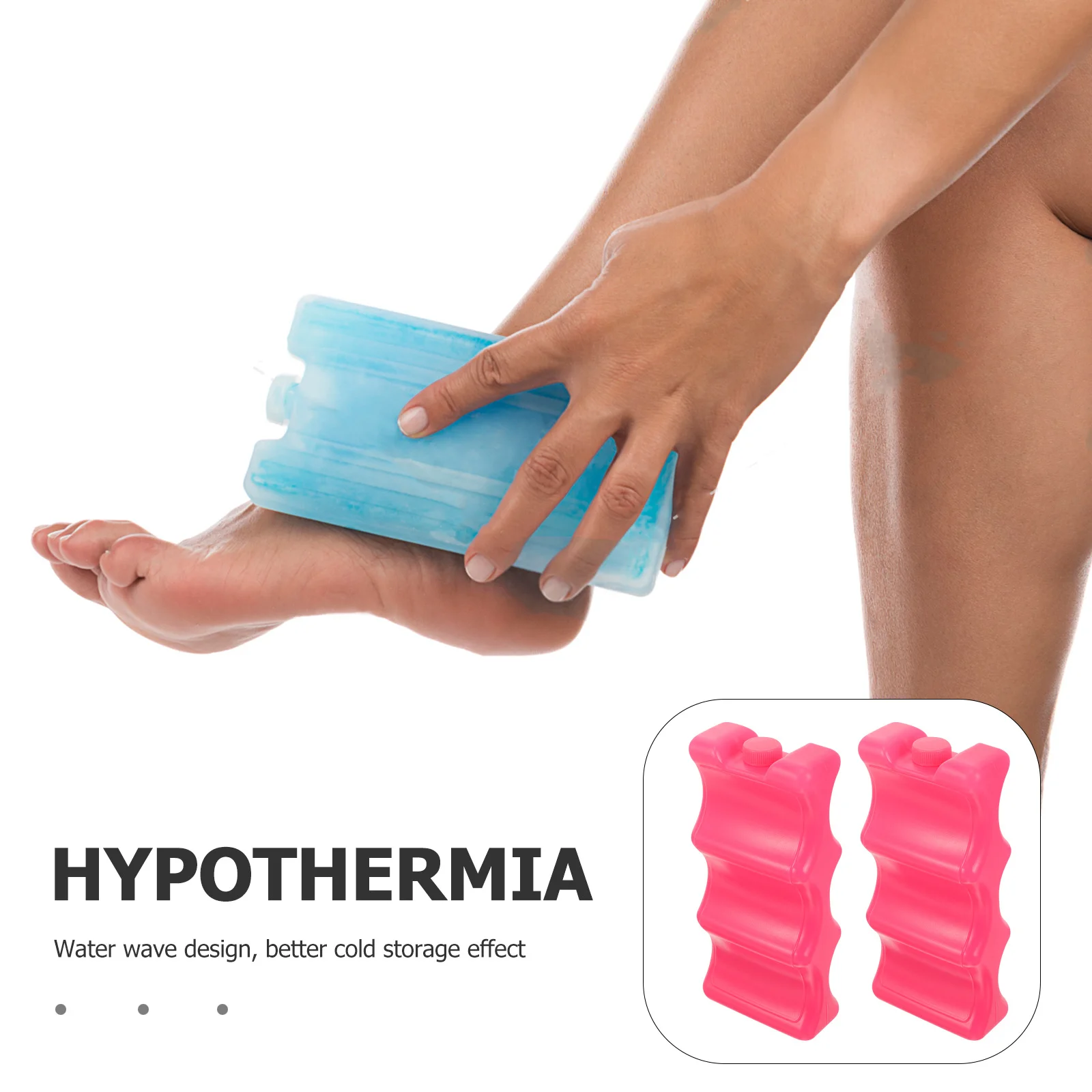 

2Pcs Reusable Rubber Ice Packs for Breastmilk Storage Bottles Cooler Freezer Nutrient Preservation