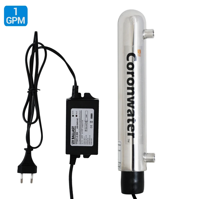 Coronwater Water UV Disinfection Ster ilizer 1GPM Purification System for Household Water Filter