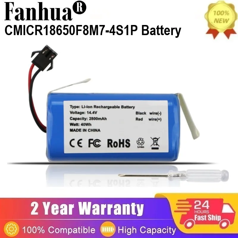 H18650CH-4S1P CMICR18650F8M7-4S1P Battery Replacement for Denkee 600 DK600 MAX Robot Vacuum Cleaner  X500 X500 Pro Coredy R500