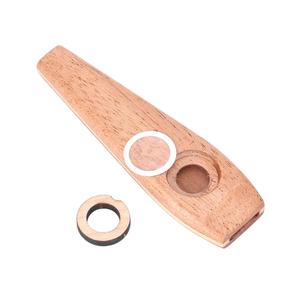 

Wooden Kazoo Flute Solid Wood Musical Instrument Kids Toy ff Instruments Ukulele Guitar Partner Resonator Tube Premium Quality