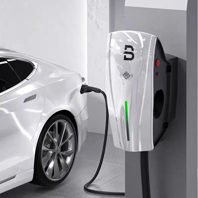 1.6J Commercial Level 2 AC EV Charger 7KW 11KW 22KW 32A Fast Charging Station Wallbox IP65 with DLB Optional for Electric Vehicl