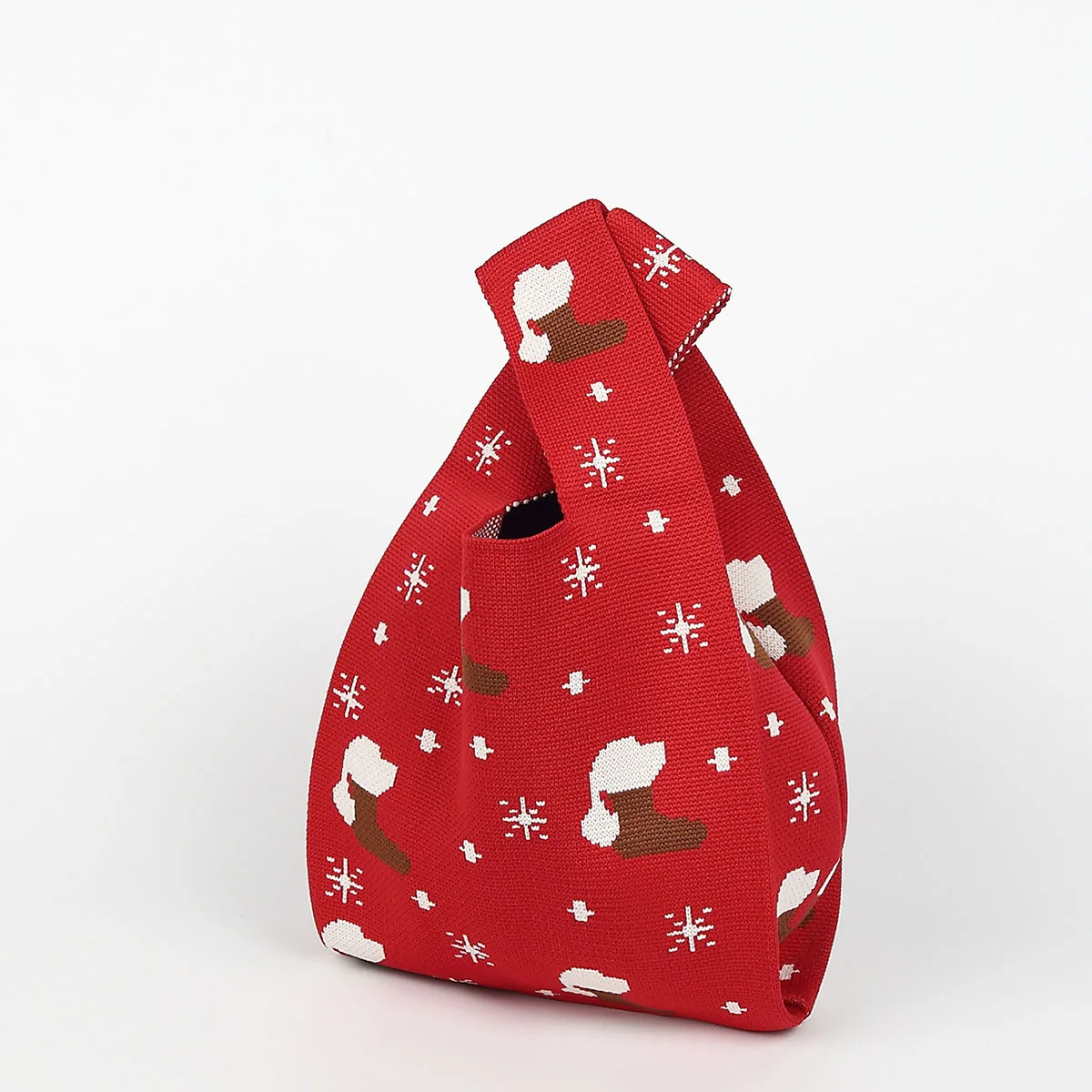 

Сумка-тоут с рождественским носком, идеально подходит для создания праздничной атмосферы во время Рождества, складная, прочная, легкая трикотажная сумка, вмещающая телефон, ключи, помада, косметика, бутылка для воды, идеально подходит для ежедневных поезд