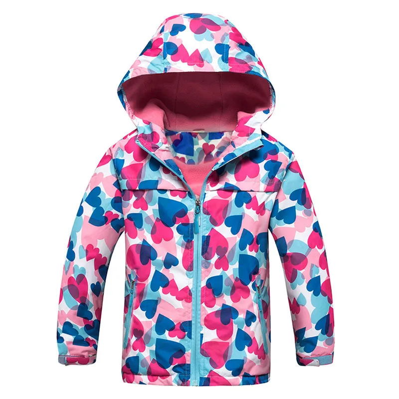 Girl Polar Fleece Waterproof Jacket Spring Autumn Children Coats Sport Casual Kids Jackets Double-deck Windproof Jackets