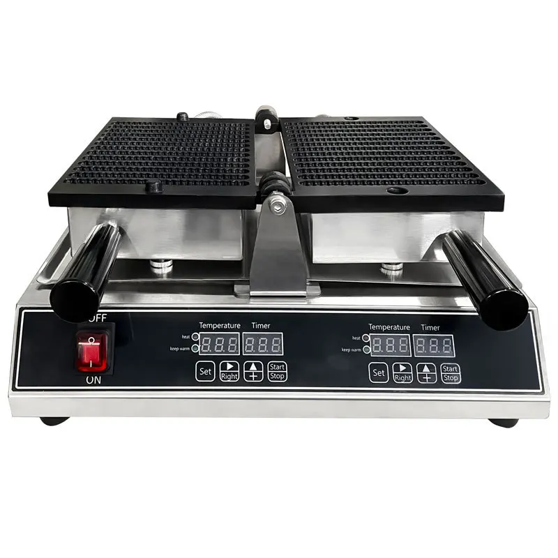 Catering commercial stainless steel electric crispy food machine European standard waffle stove