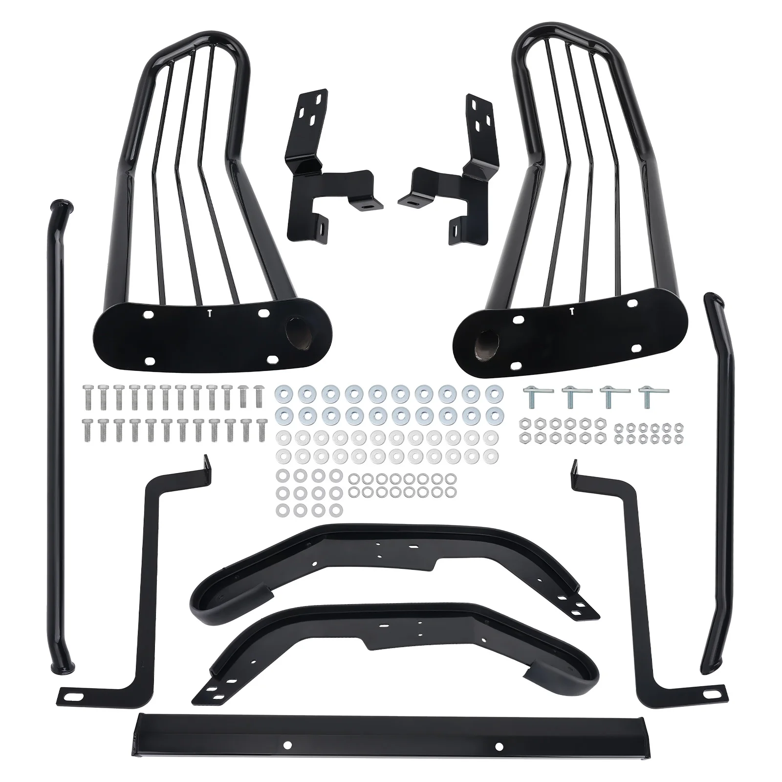 

Черный стальной передний бампер, решетка фар, защита щетки для Toyota Tacoma 2016-22