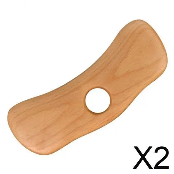 Solid Beech Massager Scraping Paddle for Sensitive Areas Manual Muscle Relief Tool Massage Rod