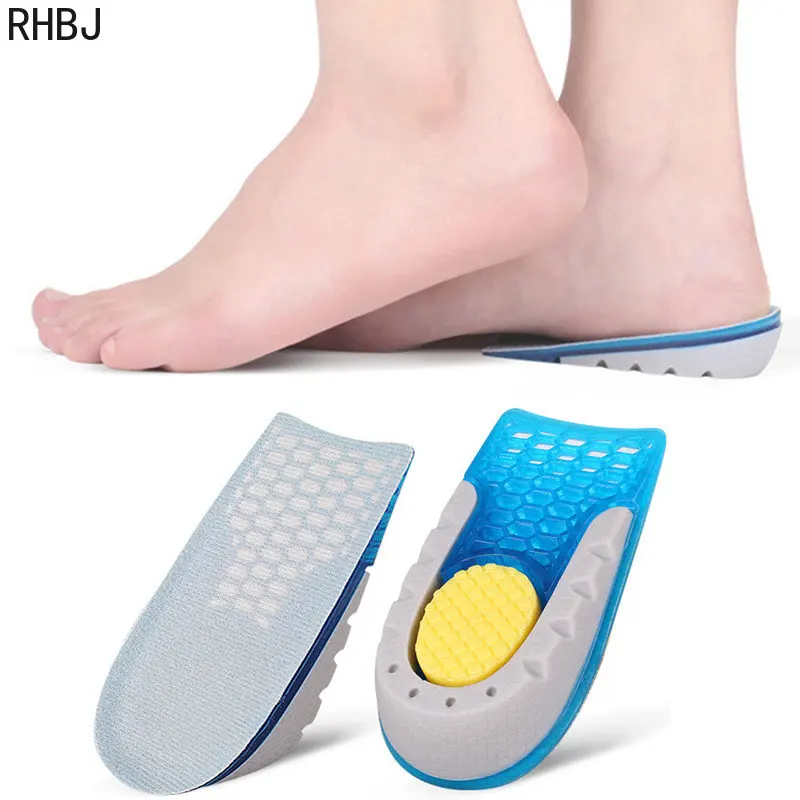 RHBJ 2Pcs=1pair Silicone Heel Pads Plantar Fasciitis Man Heel Spur Silicone Gel Heel Cups Heel Pain Heel for Shoes Foot Pad