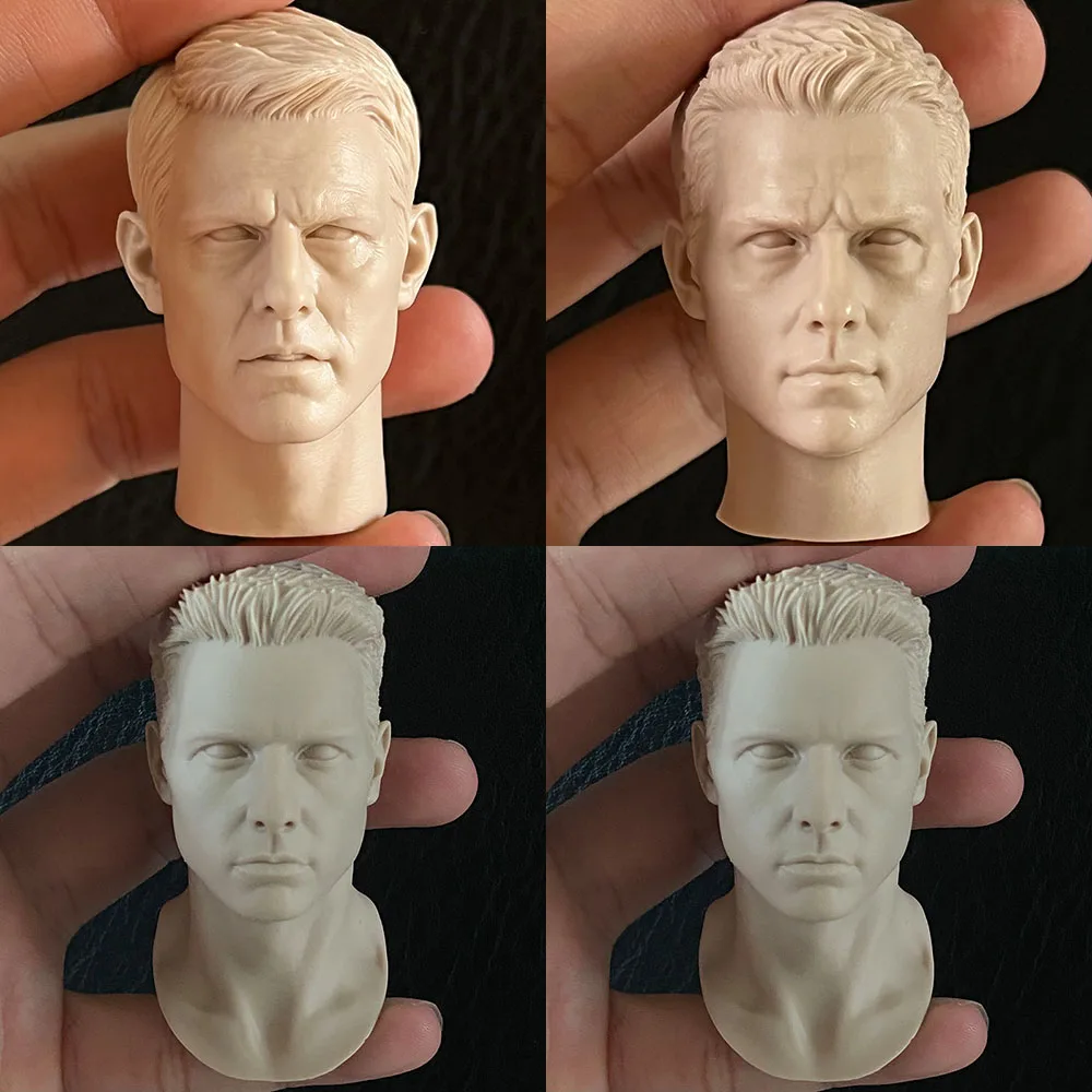 Unpaint 1/6 Male Solider Tom Cruise Humorous Handsome Boy Idol Humorous Handsome Boy Head Carving Fit 12