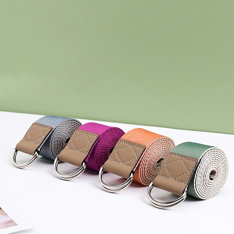 حزام رعاة البقر الكاجوال ، حزام قماش ، مشبك حلقي مزدوج ، جودة ، لون خالص ، بسيط ، طلاب ، تدريب ، رعاة البقر ، حزام