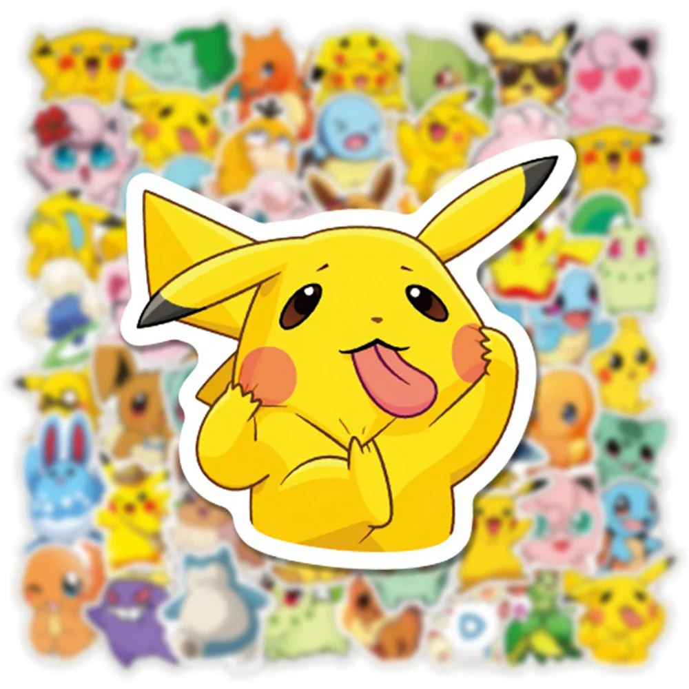 

10/30/50PCS Pokemon Anime Cartoon Stickers Cute Decals Kids Toy DIY Diary Suitcase Scrapbook Joke Graffiti Sticker Fun for Kid