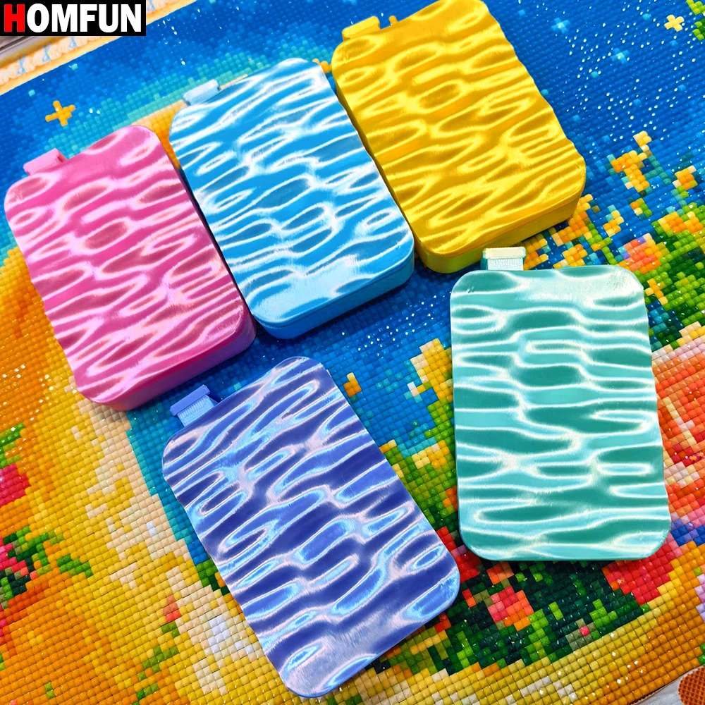 HOMFUN Bandeja Organizadora 3D de Seda com Efeito Ondulado para Pintura Diamante, Bandeja Funcional para Armazenamento e Organização de Brocas, Ferramentas e Acessórios para Bordado 5D