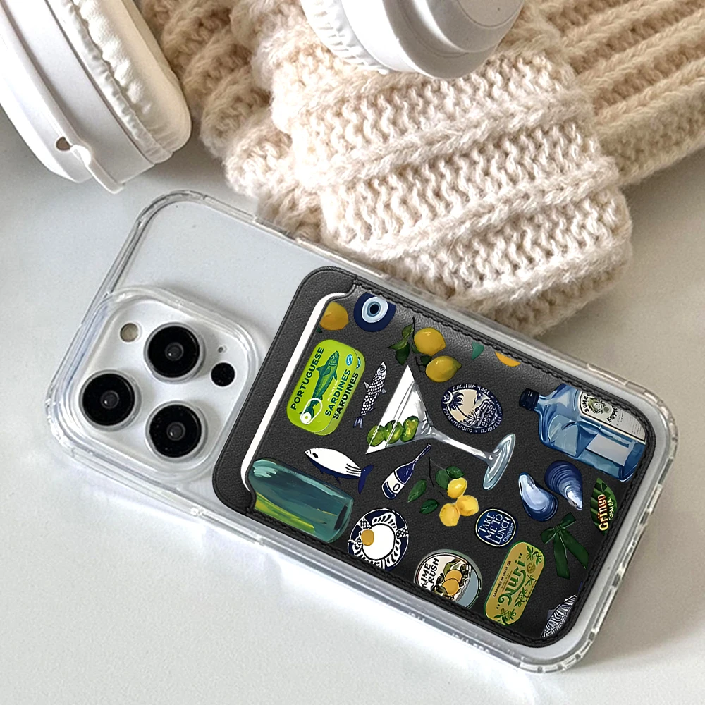 Portugal Seaside Kartenetui Handyhülle Kartenhalter für Magnetische Hülle Geeignet für alle iPhones mit Magsafe Kartenfach Rückseitentasche – Detail 9