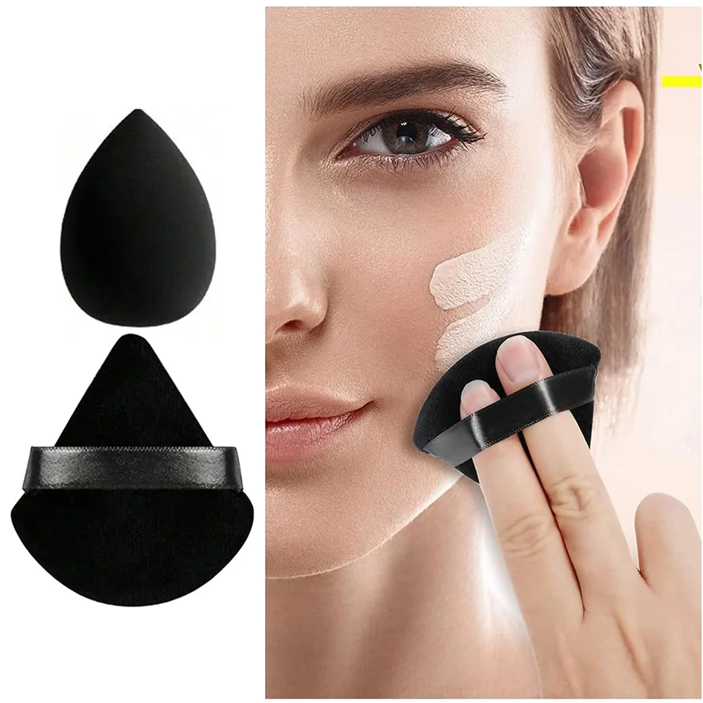 15 stks Poederdons Set Driehoek Poederdons Gezicht Make-Up Spons Blender Cosmetische Zachte Bladerdeeg Herbruikbare Foundation Poeder Spons Tool