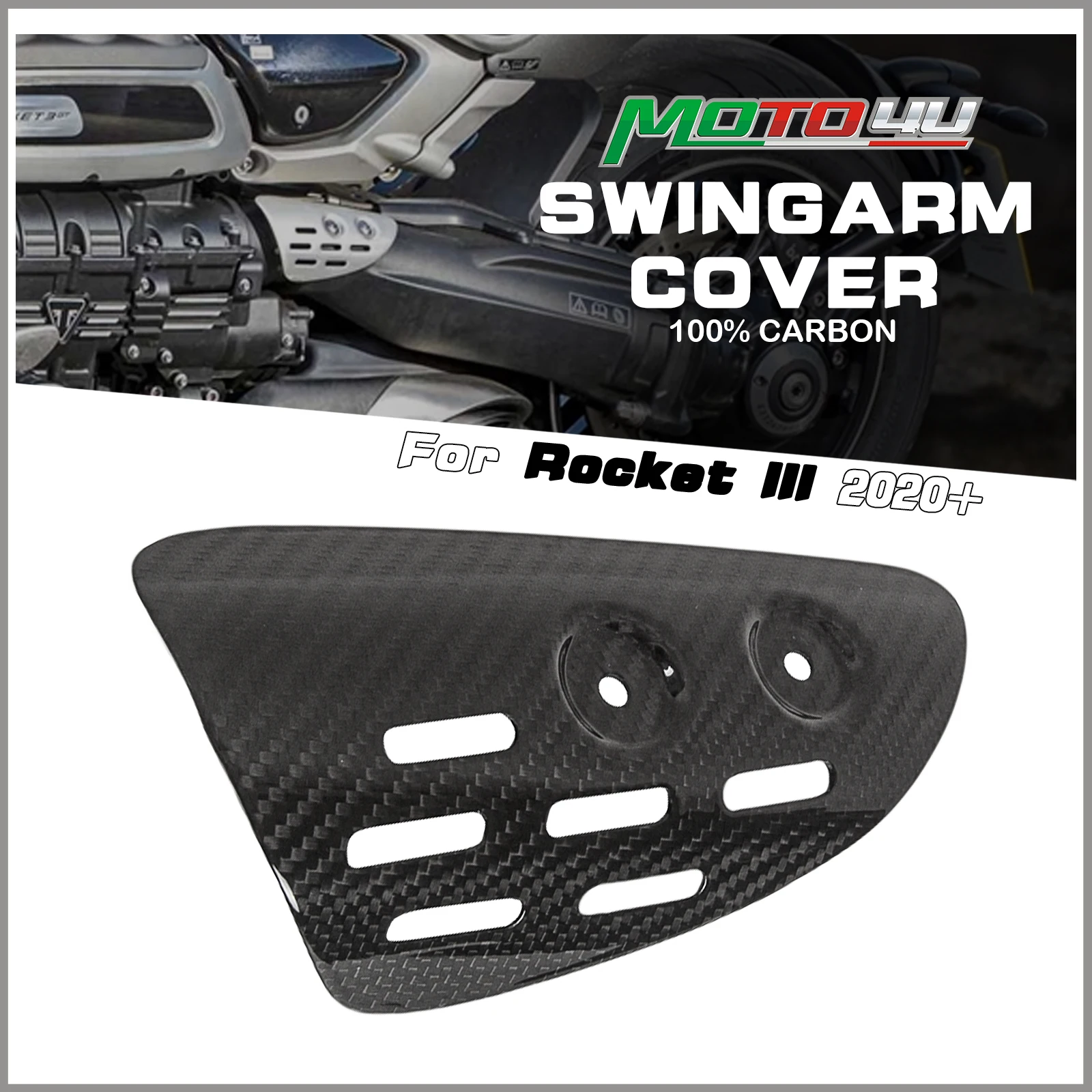 

Крышка из углеродного волокна для Triumph Rocket III Rocket3 2020 2021 2022 100% Защитная обтекатель из Твила для мотоцикла