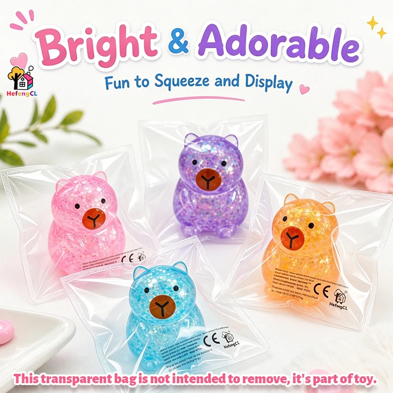 2/3PCS Capybara Squishy Toys, Random Color Cute Animal Shape Squeeze Toys, Soft Sensory Interactive Toys for Kids, Fun Hand Pressing Novelty Toys, Birthday Party Favors, Classroom Rewards, Halloween, Christmas & Holiday Gifts
