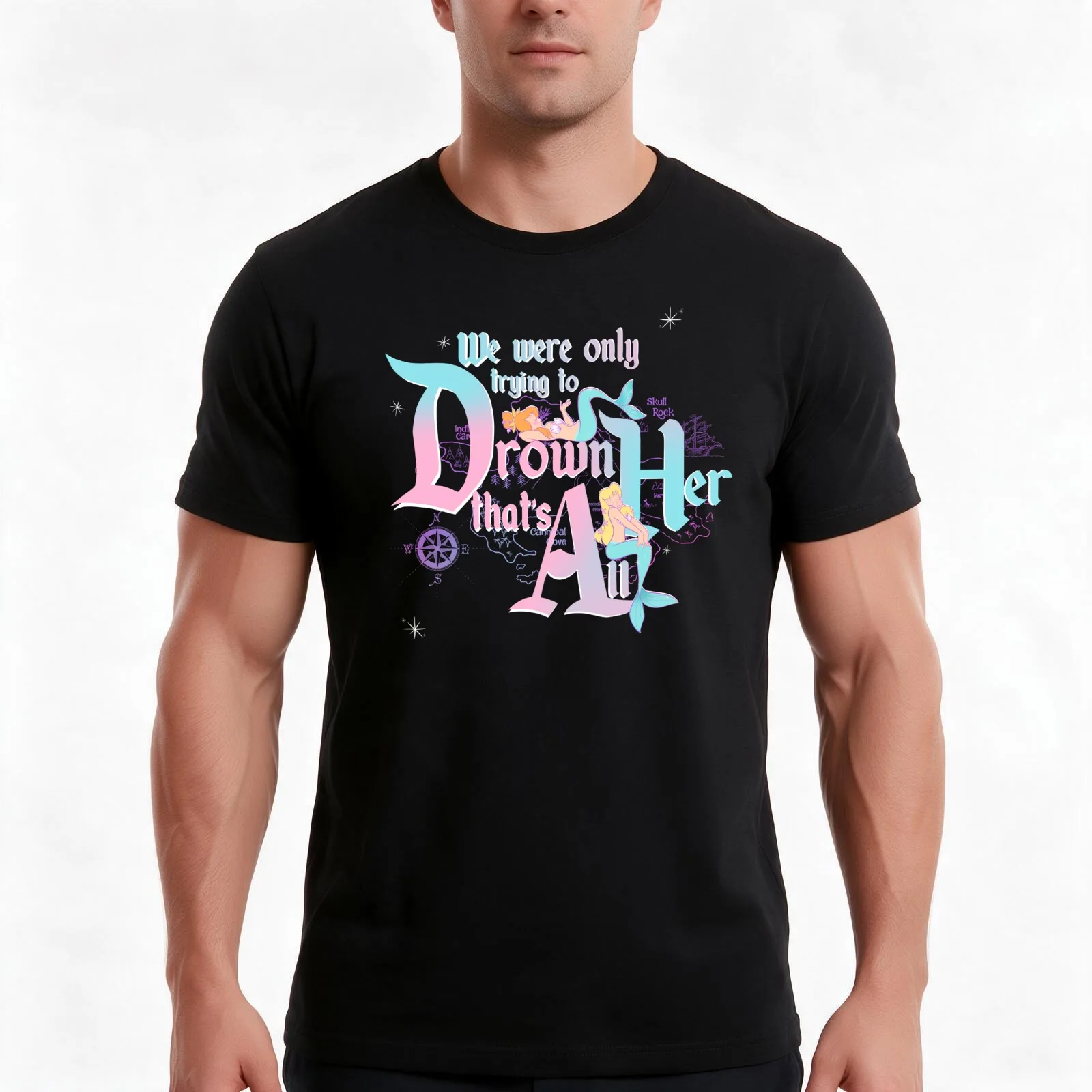 We Were Only Trying to Drown Her ? (Pastel Version) T-Shirt Summer Casual Cotton Tee Oversized Streetwear Tops 100% Cotton