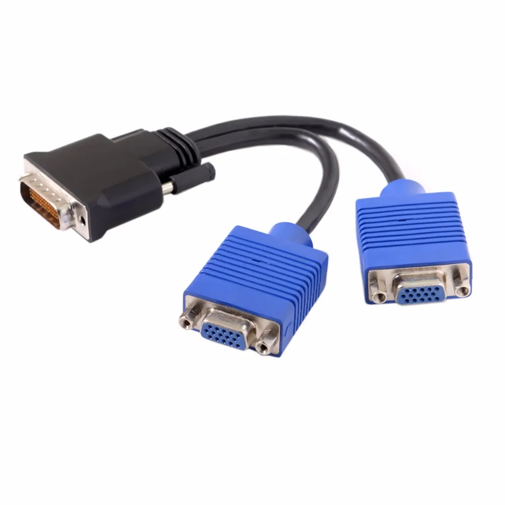 CYSM Female Splitter Extension Cable  Rgb For Pc Dual 15pin Male Graphics Card To Dms-59pin Vga