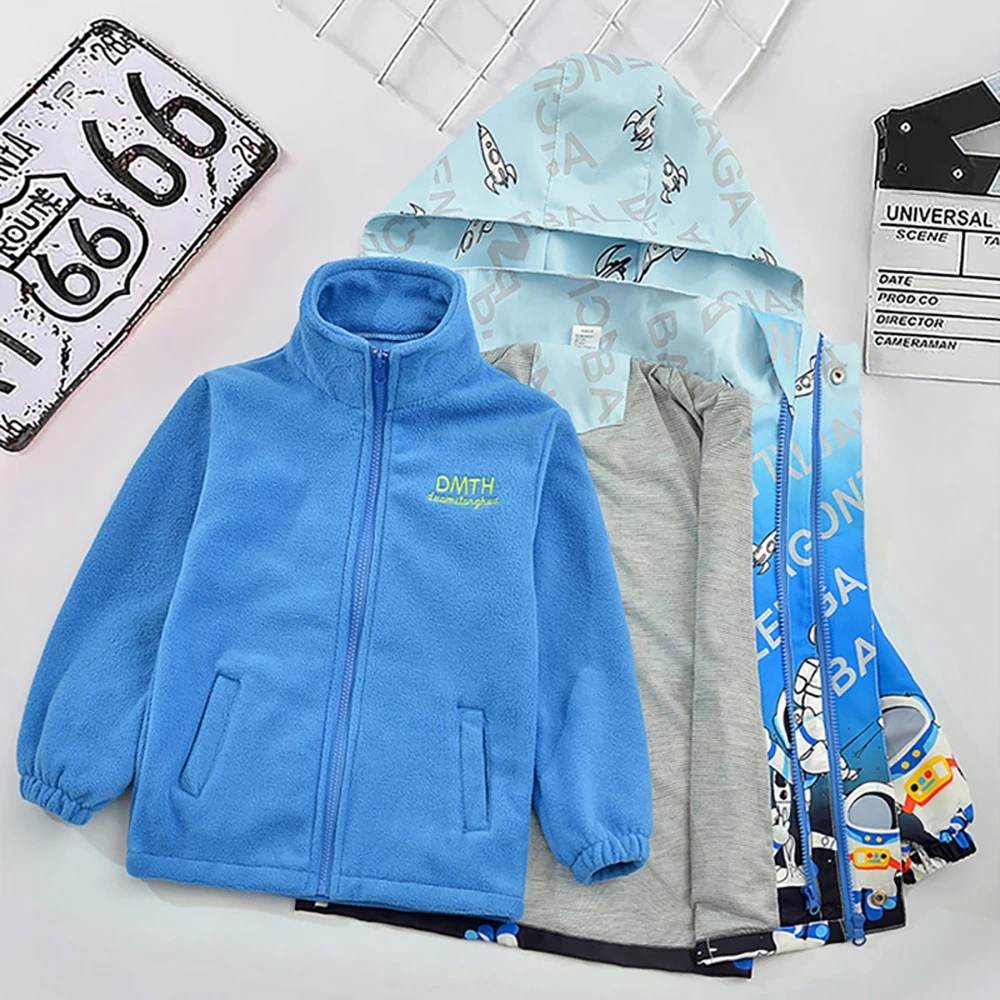 

Kids Boys Winter Coat Children Zipper Clothing Long Sleeve Hooded Windproof Jackets Warm Coats Clothes For 3-14 Years