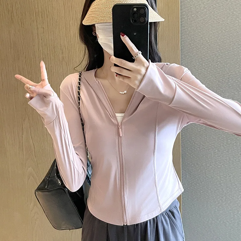 H266 Nueva Ropa de Protección Solar para Mujer, Anti UV, Sensación de Frescura, Transpirable, Ropa Delgada para el Sol, Chaqueta Deportiva