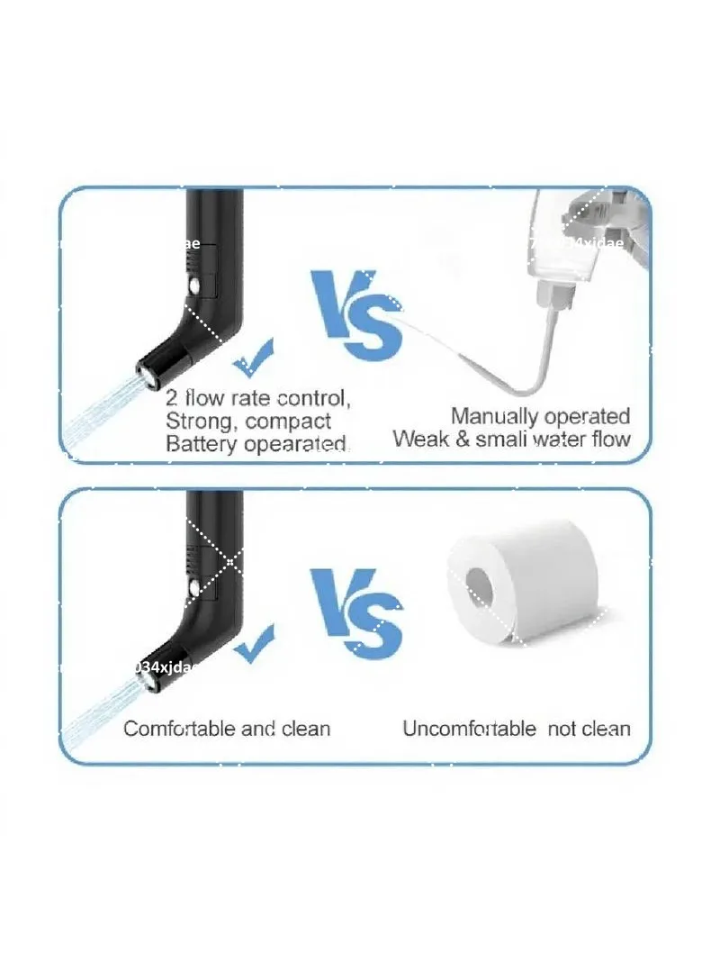 Electric Portable Travel Bidet Handheld Two Flow Control Spray Bottle 2.3L Irrigator - view 5