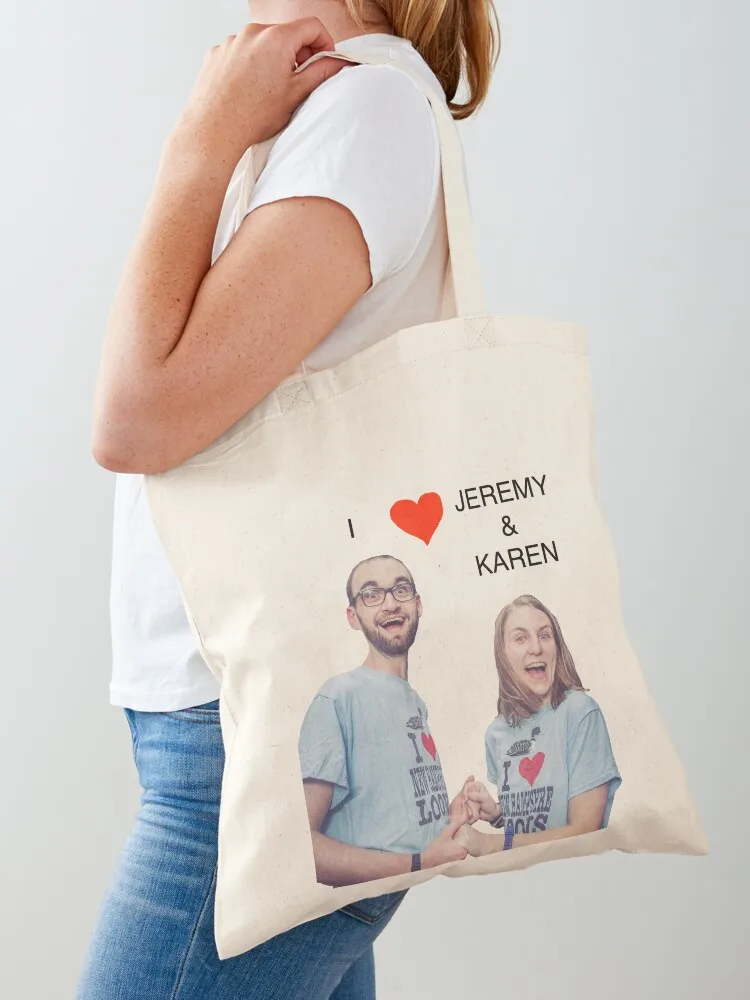 Jeremy and Karen are in love Tote Bag Women's shopper shopping bags foldable