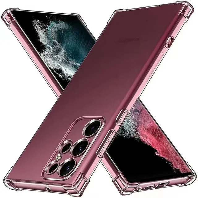 Custodia Trasparente Antiurto Per Samsung Galaxy S25 S24 S23 S22 S21 Plus S20 Ultra S24 Fe Nota 20 Ultra 5G Cover Trasparente