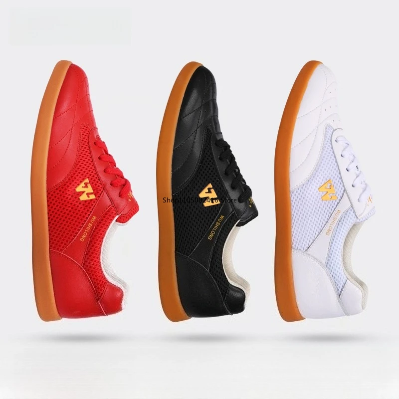 

Leather Kung Fu Shoes for Tai Chi Wushu Martial Arts Training Lightweight Non Slip Sole Men Women Traditional Practice Footwear