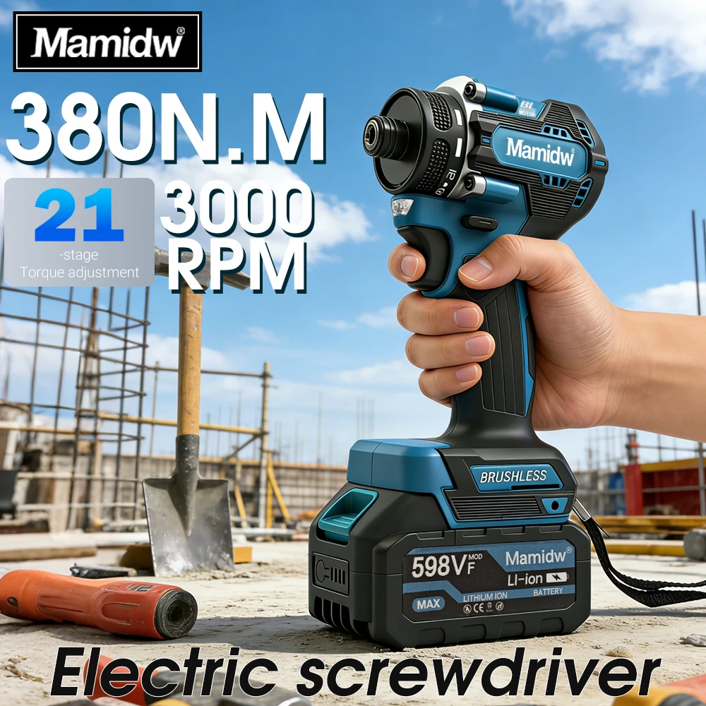

Mamidw multifunctional cordless electric screwdriver, precise torque adjustment, easy to operate, For Makita 18v Battery PIN