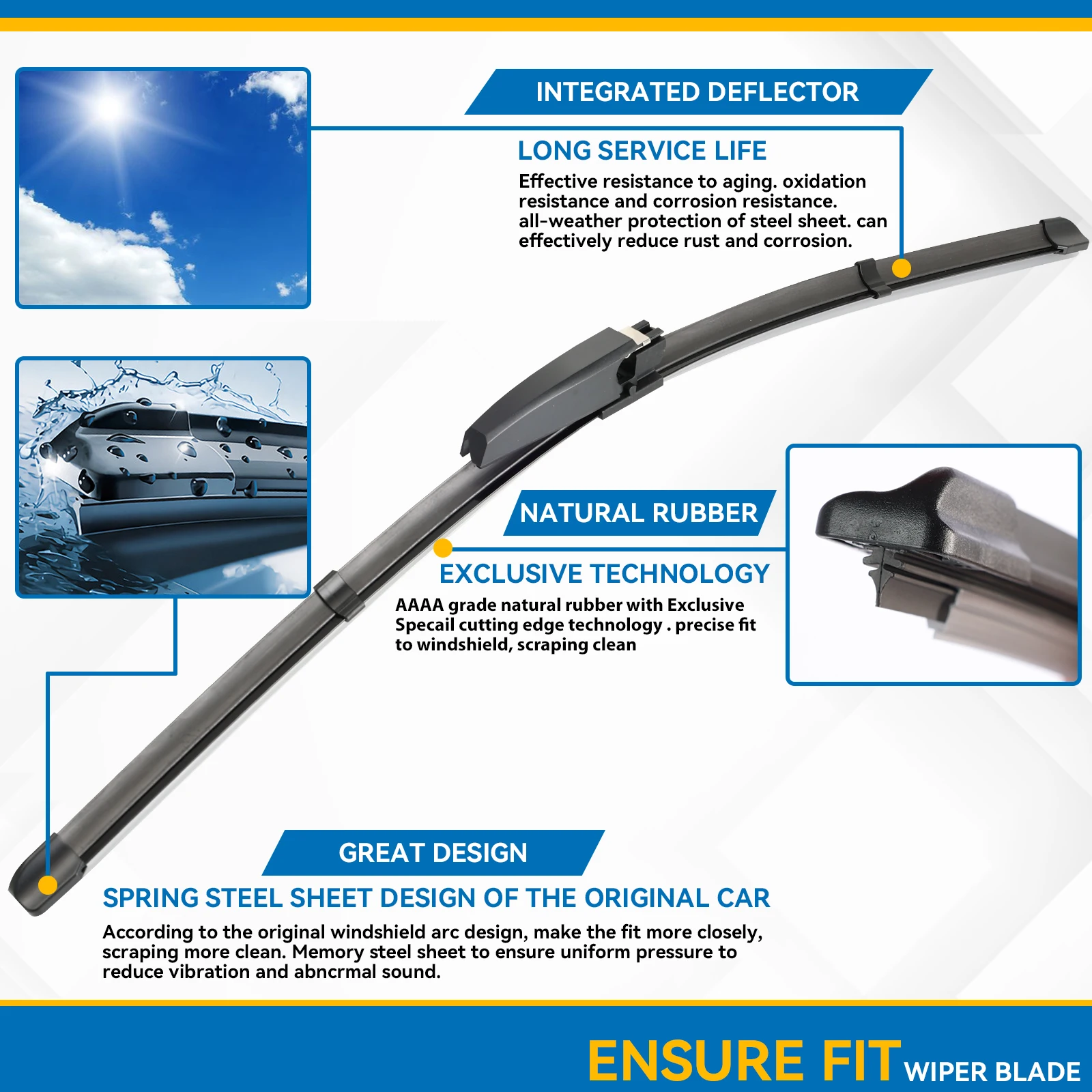 Erick\'s Wiper LHD Front Wiper Blades For Audi A6 C5 4B 1997 - 2004 Windshield Windscreen Window Rain Brushes 22\