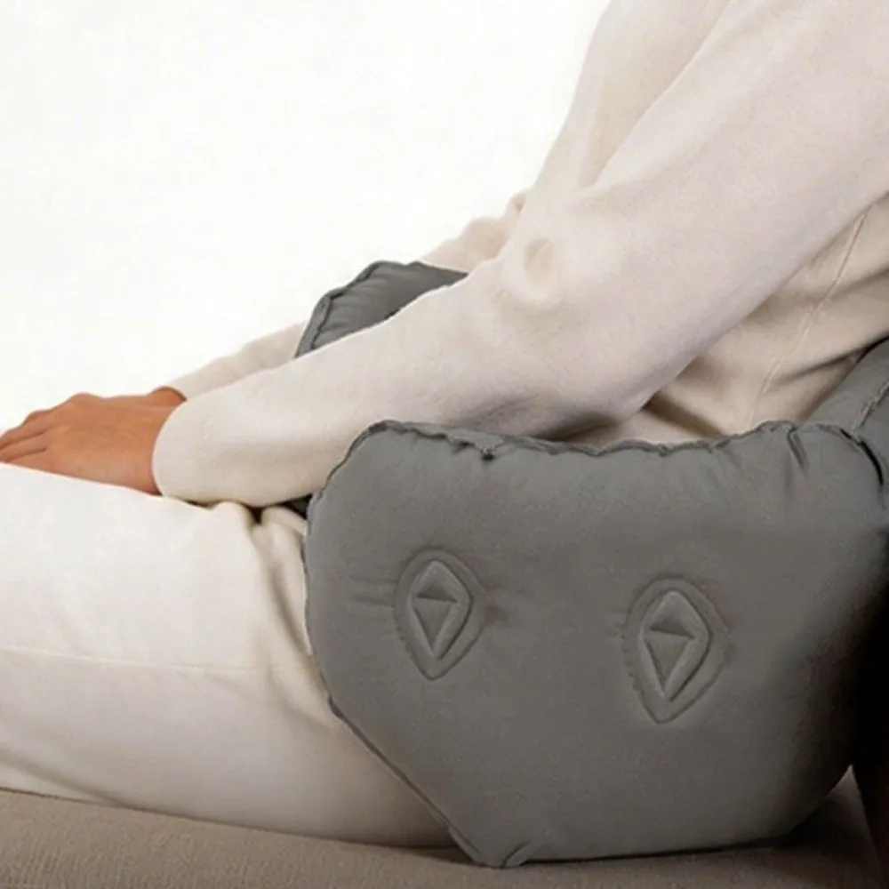 Foldable Inflatable Lumbar Pillow Comfortable Breathable Waist Cushion Lightweight Press Self-Inflation Inflatable Backrest