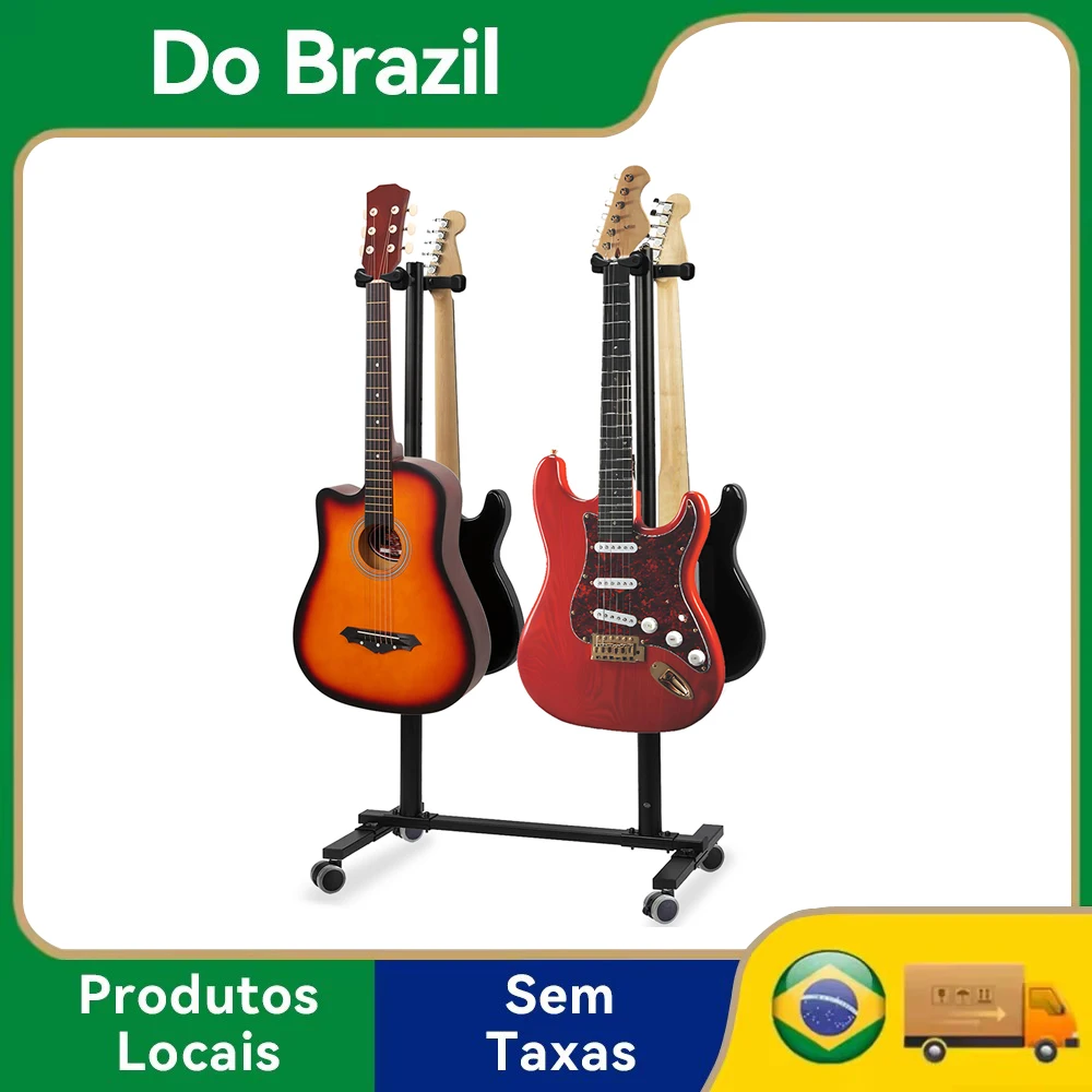 Suporte dobrável e ajustável para instrumentos – Suporte para guitarras – Expositor para instrumentos – Suporte para baixo