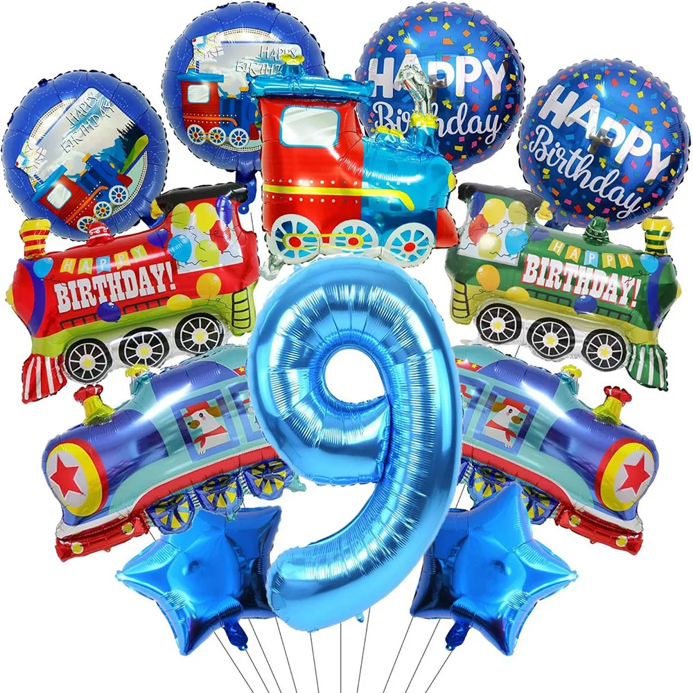 32-Zoll-Zug-Geburtstagsballons, bunte Folienballons im Zug-Design, geeignet für 2. Geburtstag, Jubiläumsfeier, Babyparty, Hochzeitsdekoration, Geschenke – Detail 11