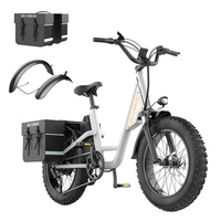 EKX L1 Adult Electric Bike 1000W Motor（1400W peak）34MPH, 48V 15.6Ah Removable Battery With 20''4.0 Fat Tire 7 Speed Urban Ebike