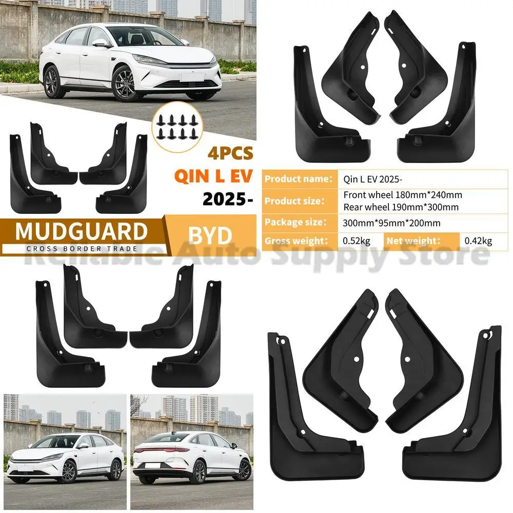 

For BYD Qin L EV 2025 Car Mud Flaps Rubber Fender Liner Auto Accessories Drop Shipping Premium Quality Durable Weather Resistant