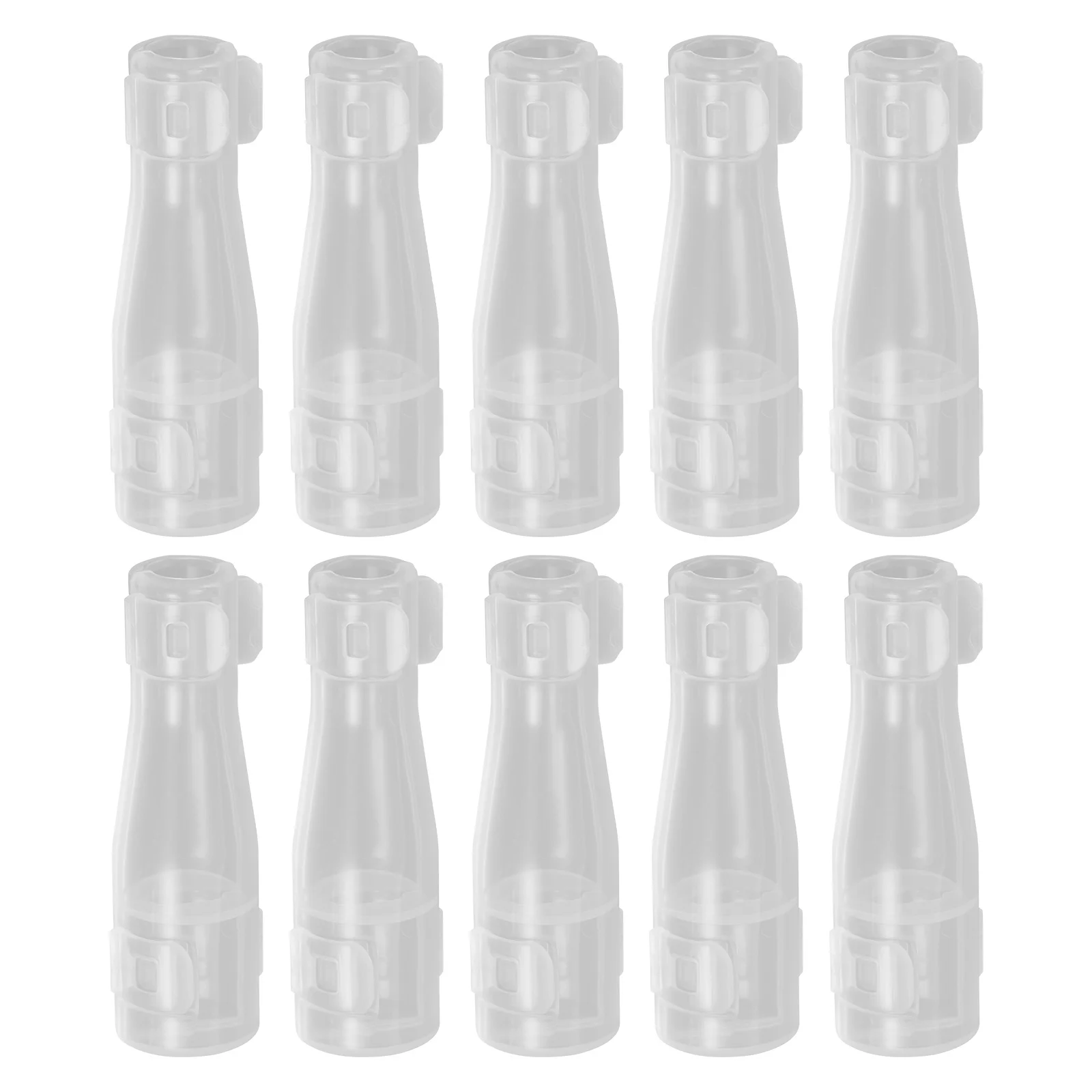 

10Pcs Transparent Makeup Brush Covers Round Shape Brush Protectors for Easy Identification and Protection