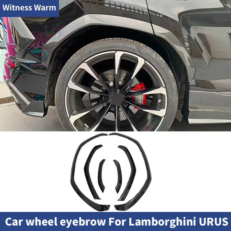 Car Carbon Fiber Wheel Arches Eyebrow For Lamborghini Urus 2018-2021 Wheel Fender Flares body kit