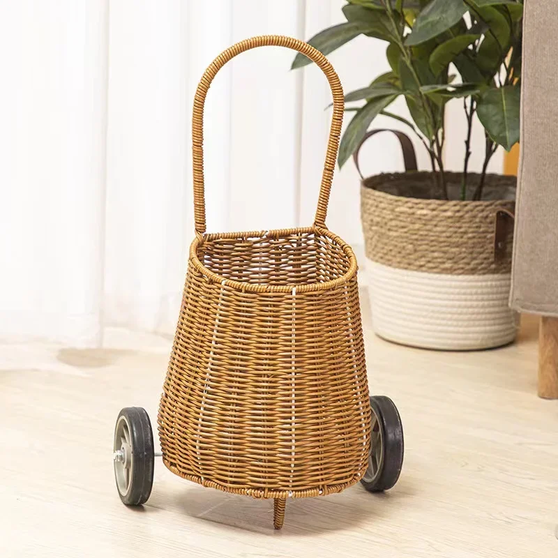 Rattan Baby Stroller Baby Photography Props Retro Toy Photo Studio Bebe Doll Carriage Kid Room Decor Baby Doll Cart Girl Toys