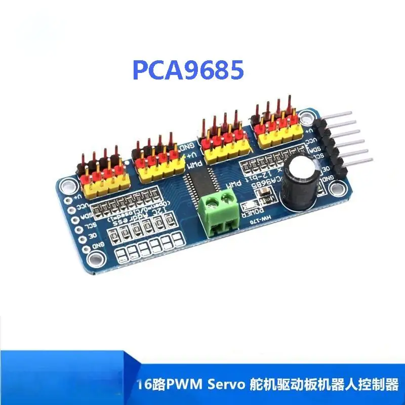 PCA9685 16 Channel PWM Servo Steering Gear Driver Board robot controller IIC interface driver Module