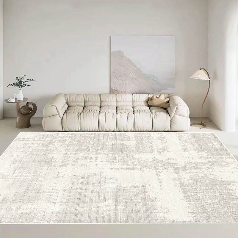 Light Luxury Home Carpets Living Room Decoration Grey Carpet Hall Simple Style Floor Mat Bedroom Bedside Large Rugs Washable
