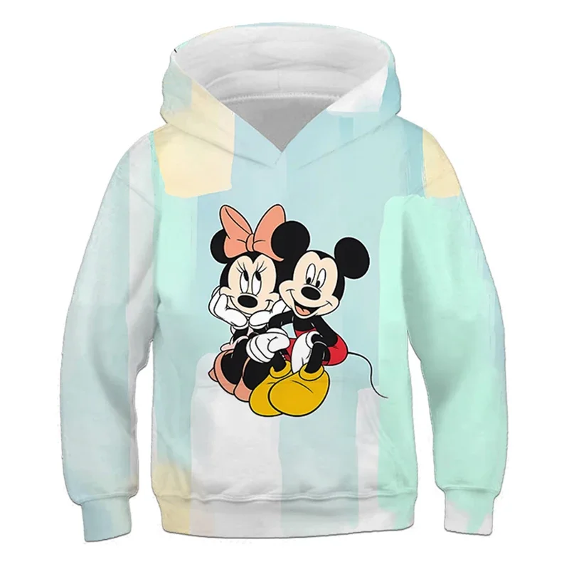

Kids Disney Minnie Mouse Hoodies 3-12Y Girls Boys Cartoon Top Autumn/Winter Child Long Sleeve Sweatshirt Children's Soft Clothes