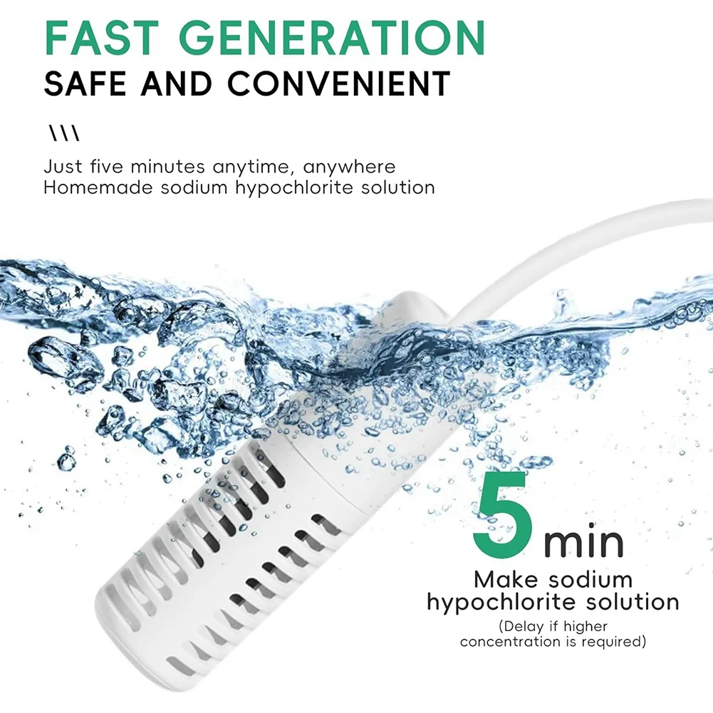 Compatible Sodium Hypochlorite Generator, Multi-Purpose Cleaning Supplies Generator, Compact & Portable,for Daily Cleaning