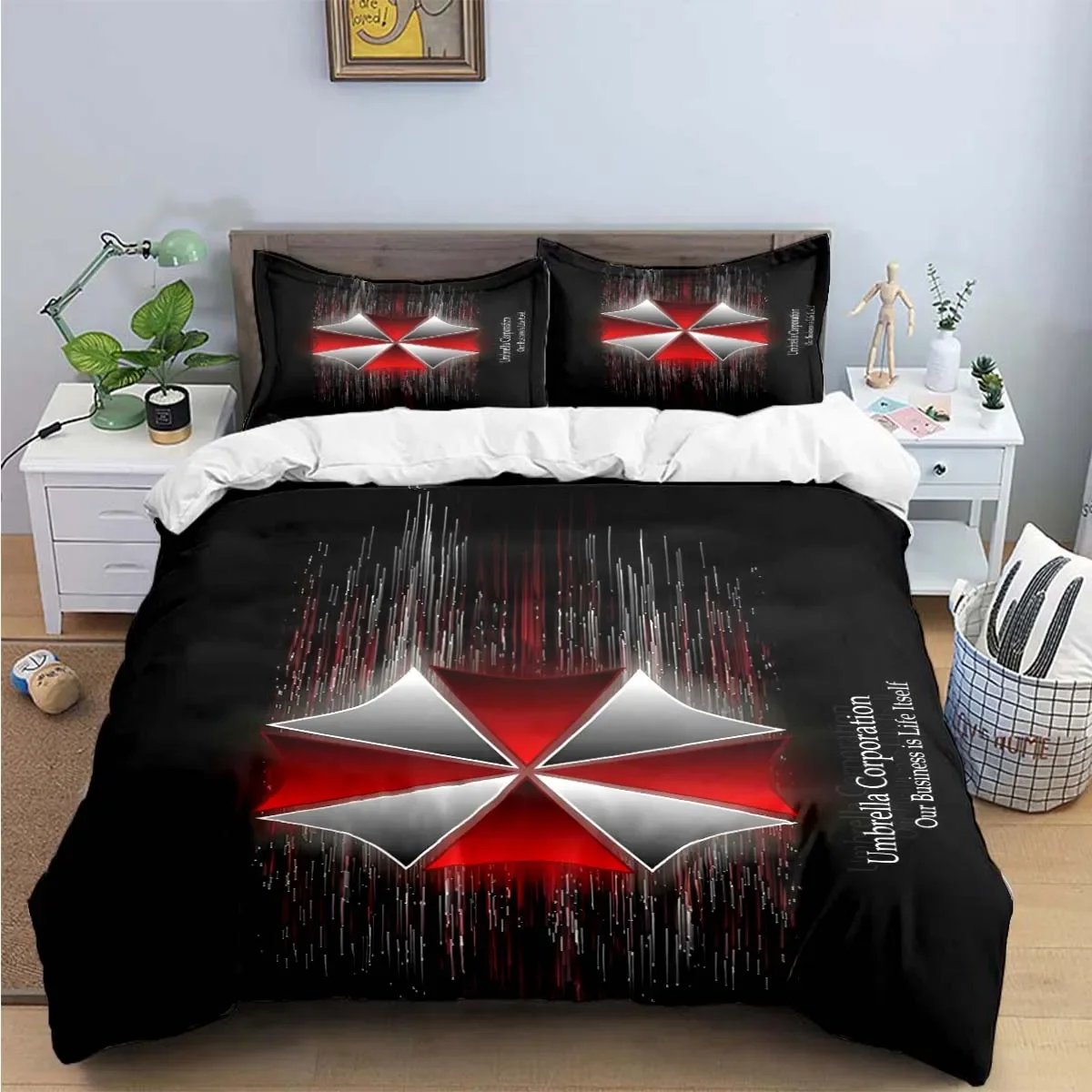 

2025 Fashion 3D Movie R-Resident Evil Print Bedding Sets Bed Supplies Set Duvet Cover Bed Comforter Set Bedding Set Luxury Gift